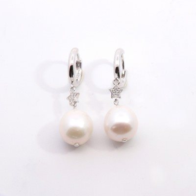Orecchini Domar Gioielli Donna Orecchini perle argento 925 in Argento Cubic Zirconia EPB119537 - EPB119537